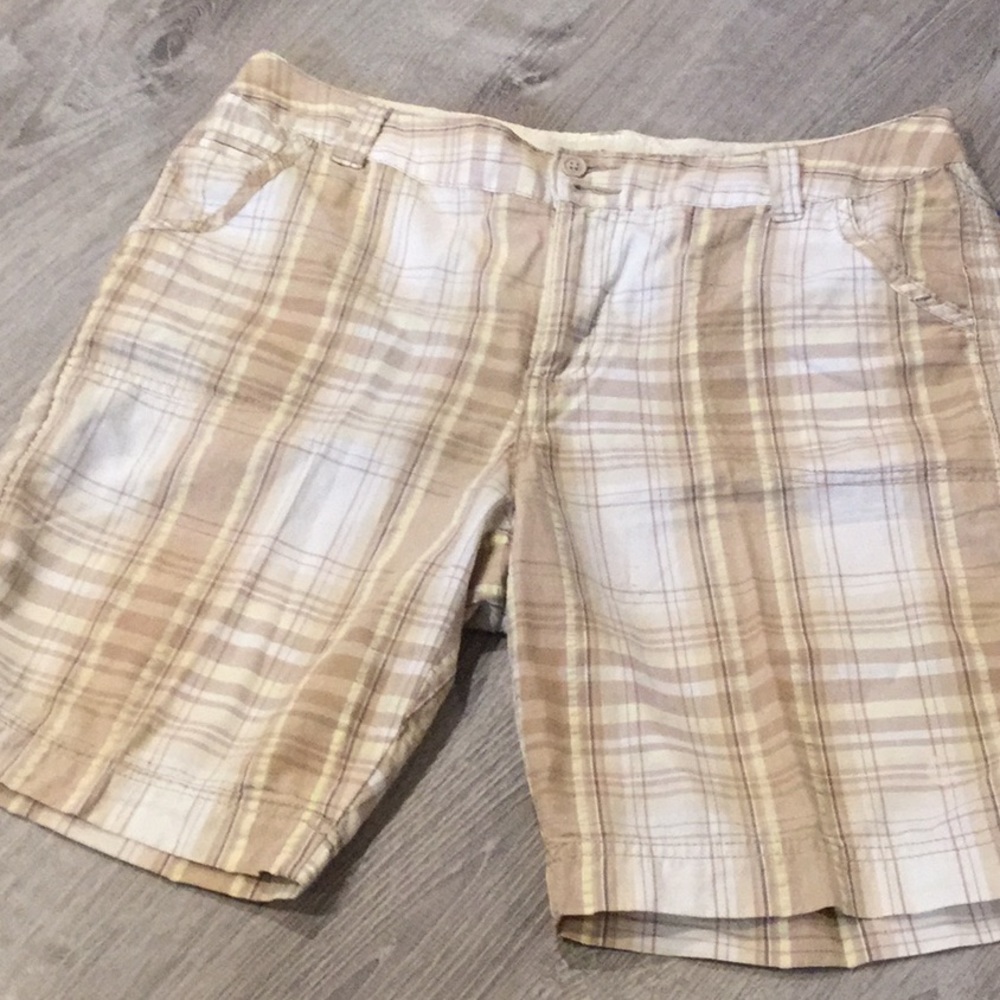St. John’s Bay…Plaid Shorts…Tan